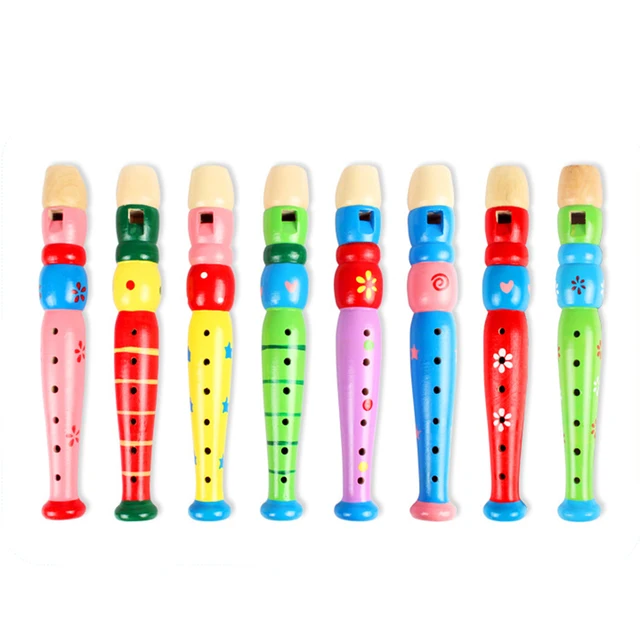 6-Hole Wooden Kid Musical Instrument Early Education Develop Recorder Woodwind Musical Educational Toy for Children Gift 4