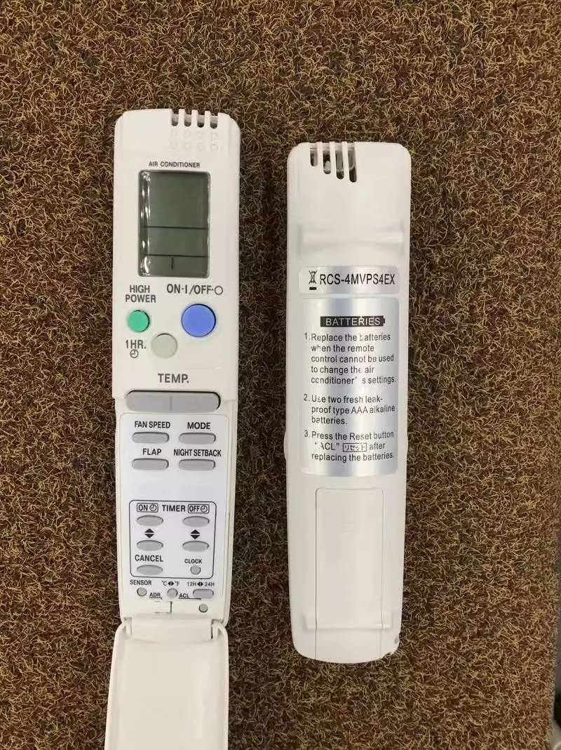 

English version of SANYO air conditioner remote control rcs-4mvps4ex