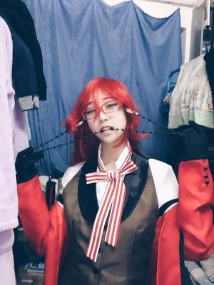 Anime Black Butler Grell Sutcliff Cosplay Costume Death Shinigami Red Uniform Outfit Carnaval Halloween Costumes for Women Men