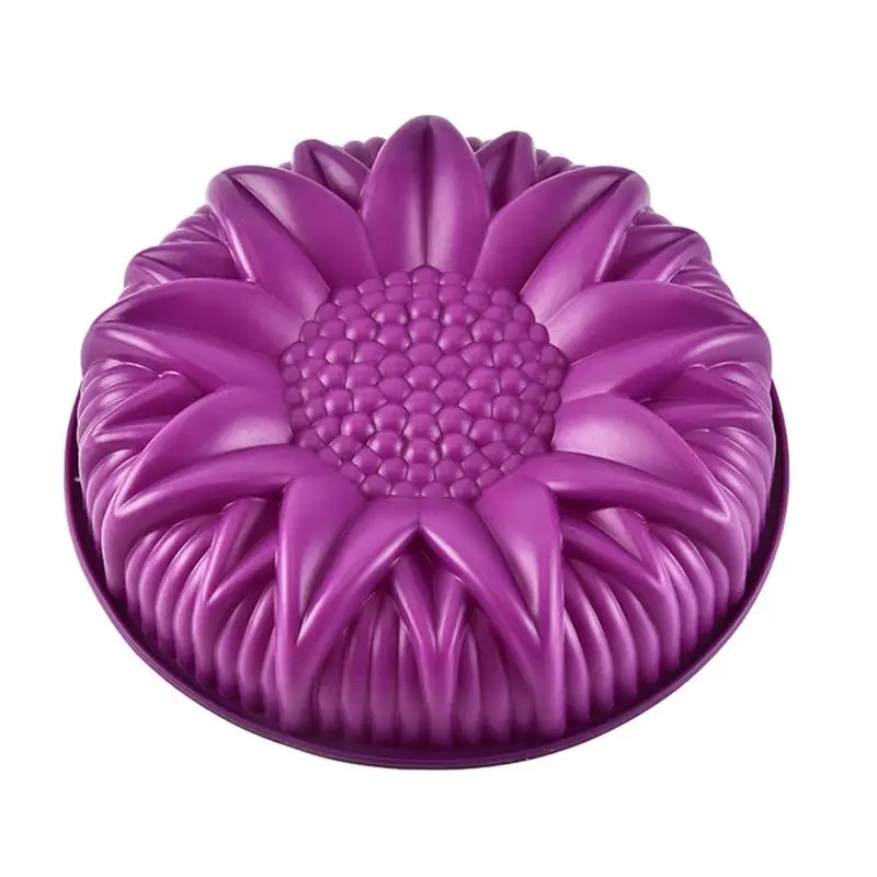 1PCS Round Sunflower Silicone Birthday Cake Baking Pans Handmade Bread