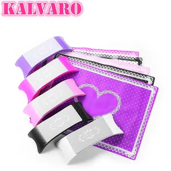

5 Colors Plastic & Silicone Nail Art Cushion Practice Pillow Hand Holder Nail Arm Rest Manicure Table Accessories Tool Equipment