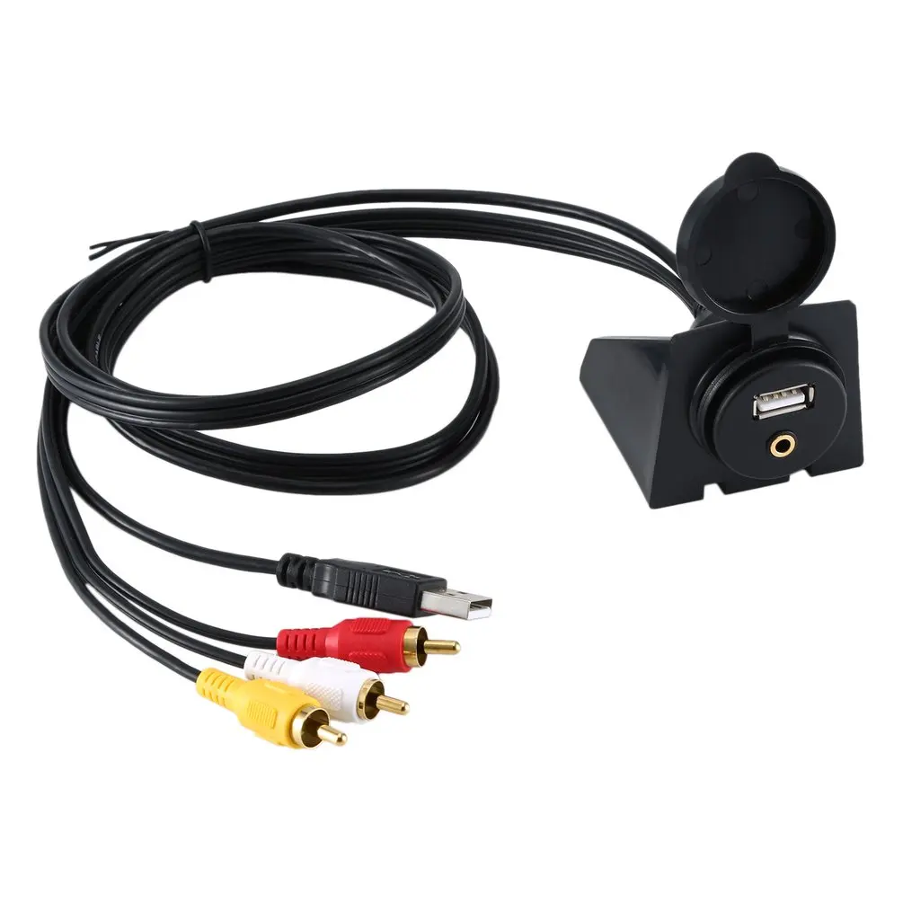 Usb Am+ 3Rca/Dc3.5+ Af водонепроницаемый кабель для автомобиля и мотоцикла приборная панель линия корабль инструмент Водонепроницаемая линия
