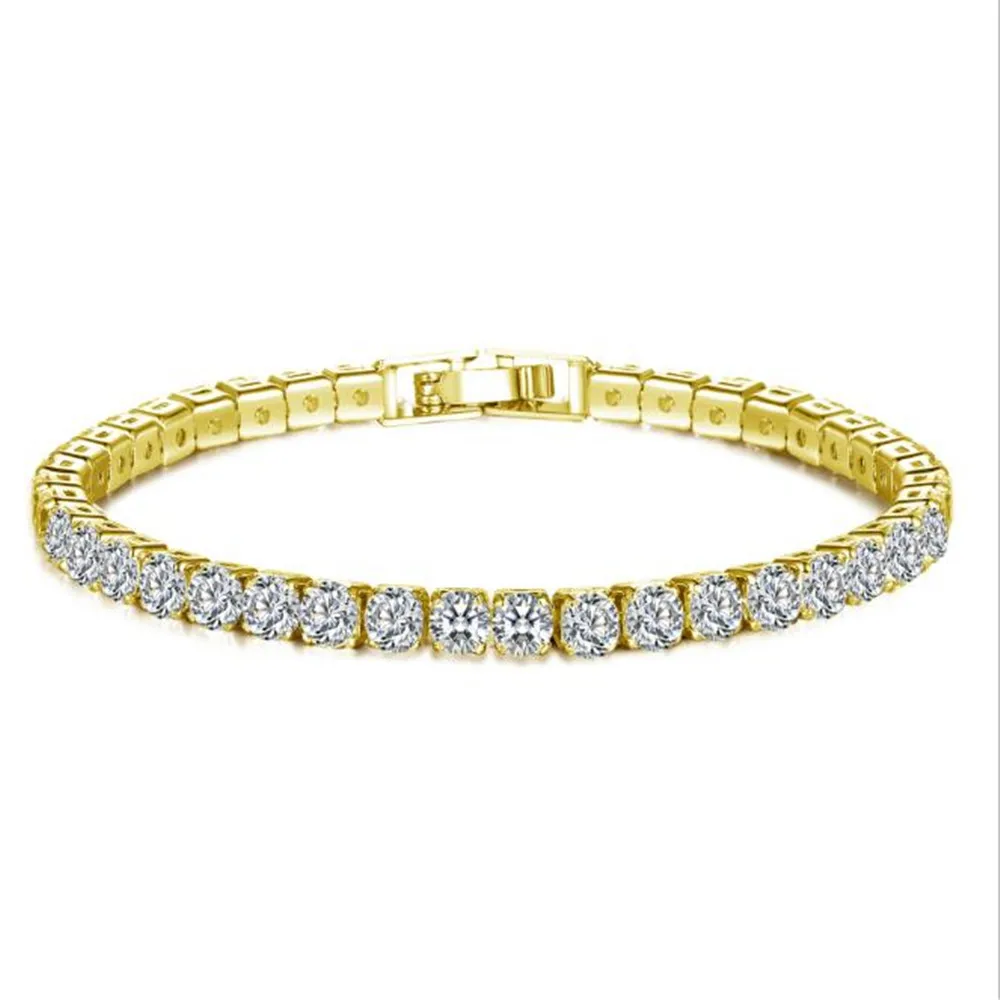 

Chain Bracelet Men's Hip hop Jewelry Copper Material Gold Silver Rose Color Box Clasp Bracelet Link 20CM