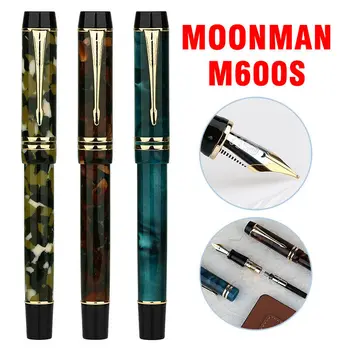 

Moonman M600s Acrylic Fountain Pen Iridic Fine Nib Fashion Gift Writing Ink Pen with Gift Box Set For Business Office Student