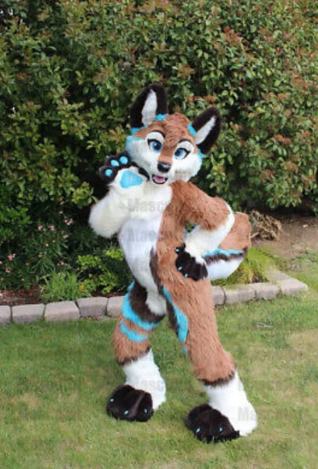 Professional Mascot Studio All Sizes Brown Husky Dog Fursuit Costume Cosplay Dress Halloween Carvinal Performance |