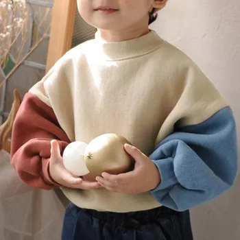 

new winter 2019 Korean boys and girls leisure Sweatshirts children joker warm cotton fleece loose tops