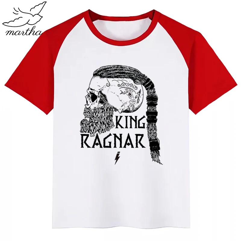 Viking/Детская летняя забавная футболка для мальчиков и девочек детская футболка с принтом модная повседневная одежда для малышей