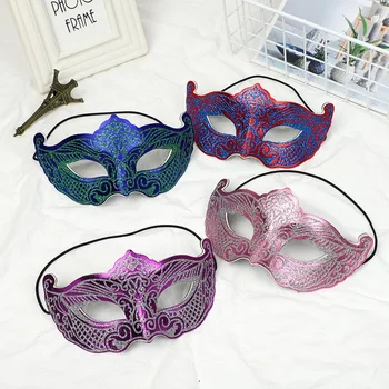

100pcs Party Mask Half Face Mask Venetian Unisex Sparkle Masquerade Venetian Mask Mardi Gras Costume WB1834