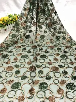 

best Quality L-16886 embroidery African Tulle Lace Fabric Latest African French Lace Fabric with sequins