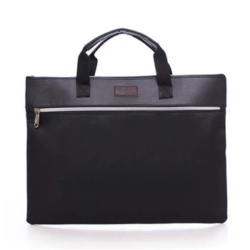 

A4 Filing Product PU Leather File Folder Luxury Business Document Bag Meeting Handbag Tote Zipper Office Briefcase Case Supplies