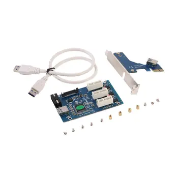 

PCI-e Express 1X to 3 Port 1X Switch Multiplier HUB Riser Card With USB Cable Mainboard Transmission Signal Attenuation