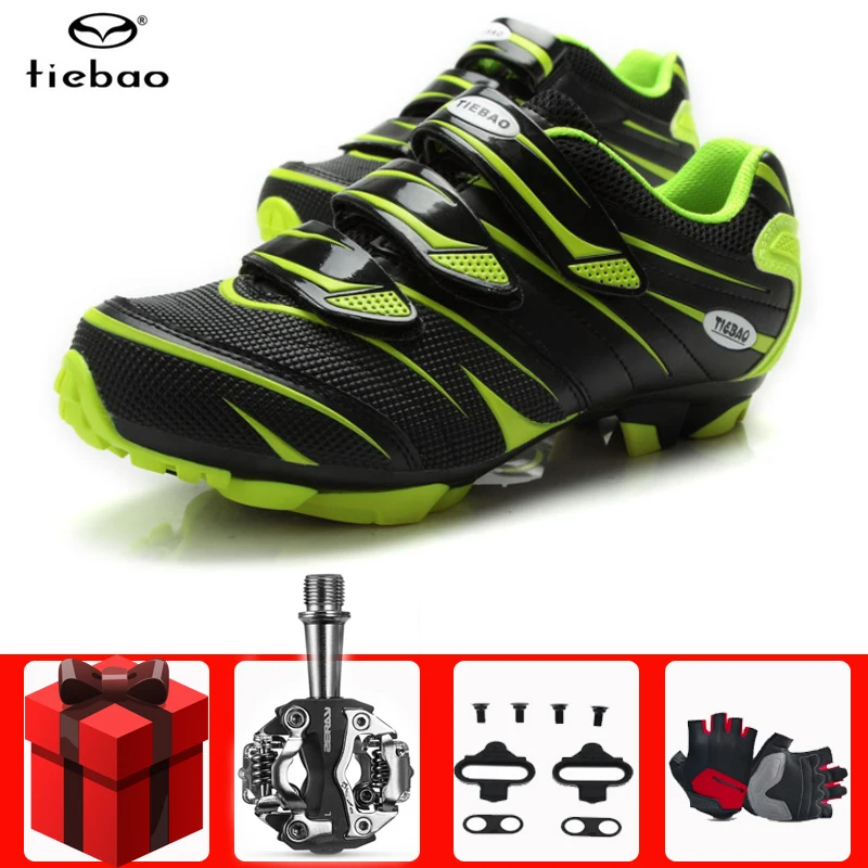 Tiebao Men Cycling Shoes Sapatilha Ciclismo Mtb Bike Professional Racing Athletic Team Bicycle Self-Locking Riding Sneakers | Спорт и