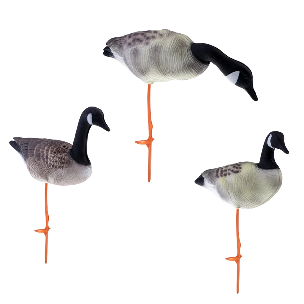 3Pcs 3D Goose Hunting Decoys, Eating Goose & Resting Goose & Standing Goose