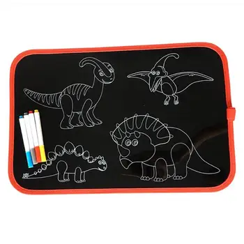 

Portable Soft Chalk Board Double-sided Graffiti Draw Mat Water Chalk DIY Blackboard Painting Drawing Board with Chalk Kids Gift