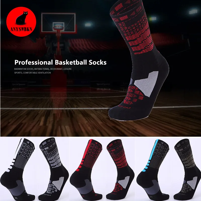 

Medium Long Tube Elite Basketball Socks Thickened Towel Bottom Men's Socks Sweat-absorbent Anti-friction Sports Socks Superman