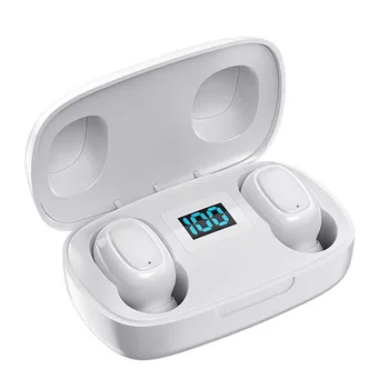 

Bluetooth 5.0 Wireless Earphone Digital Display Stereo Headset Sports With Mic Sports Multi-function Big Battery Double Earphone