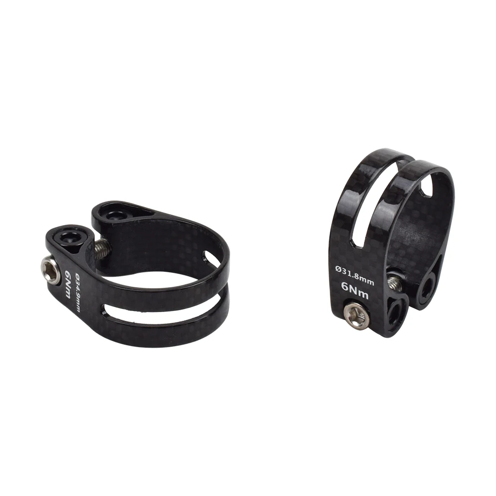 Super Light Carbon Bike Seat Clamp 31.8mm 34.9mm Carbon Fiber MTB
