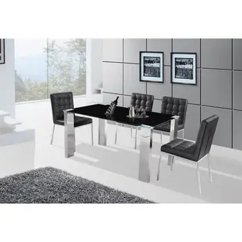 

CONJUNTO COMEDOR QATAR 150*90*75 CRISTAL TRANSPARENTE