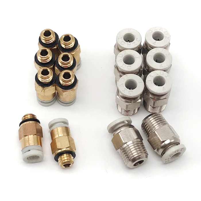Трубка подачи сопла PTFE 2x4 мм высокотемпературное сопротивление с быстроразъемами NC99