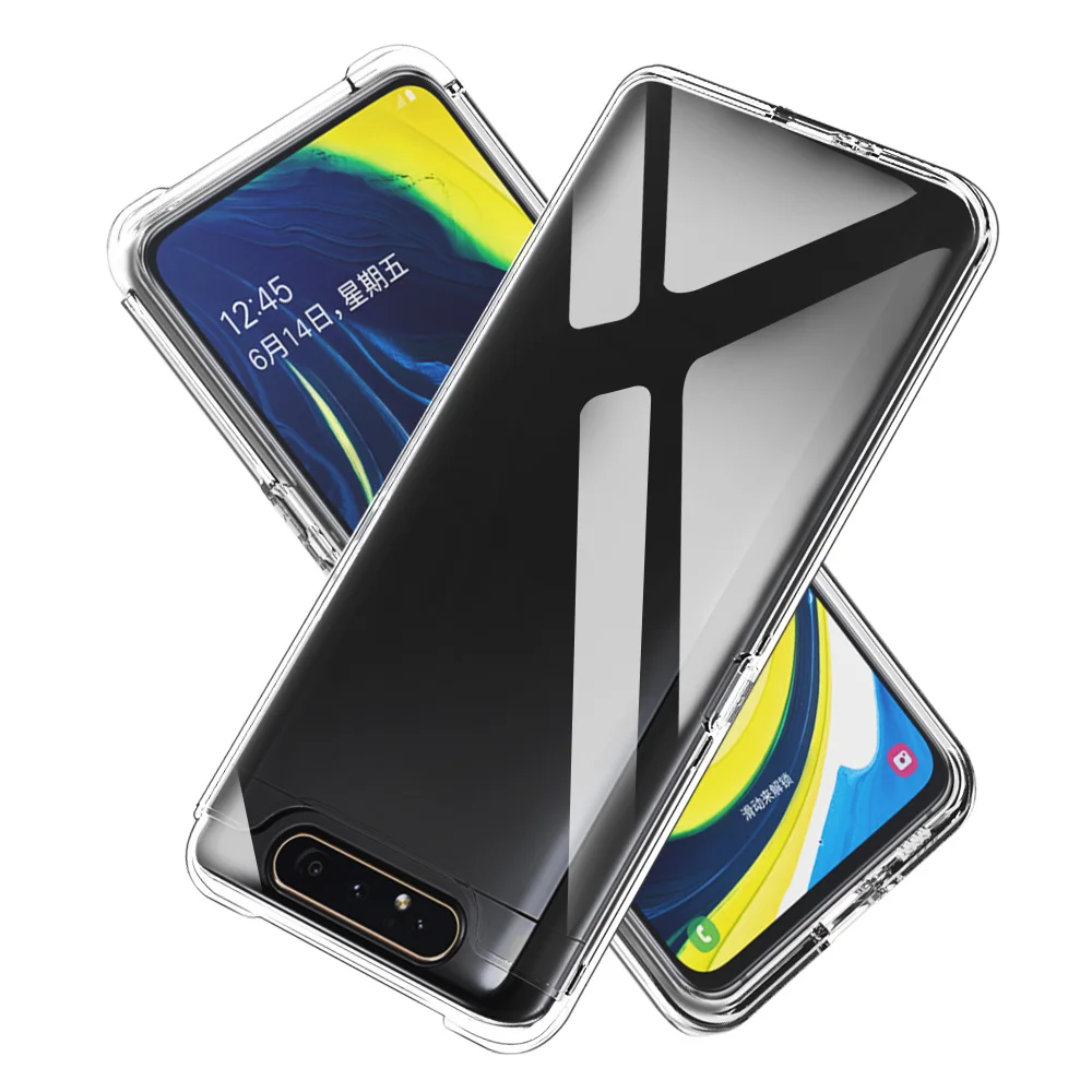 Transparent TPU For Samsung Galaxy A40 A50 A50s A51 Case Hard PC 2 in 1 Phone 2