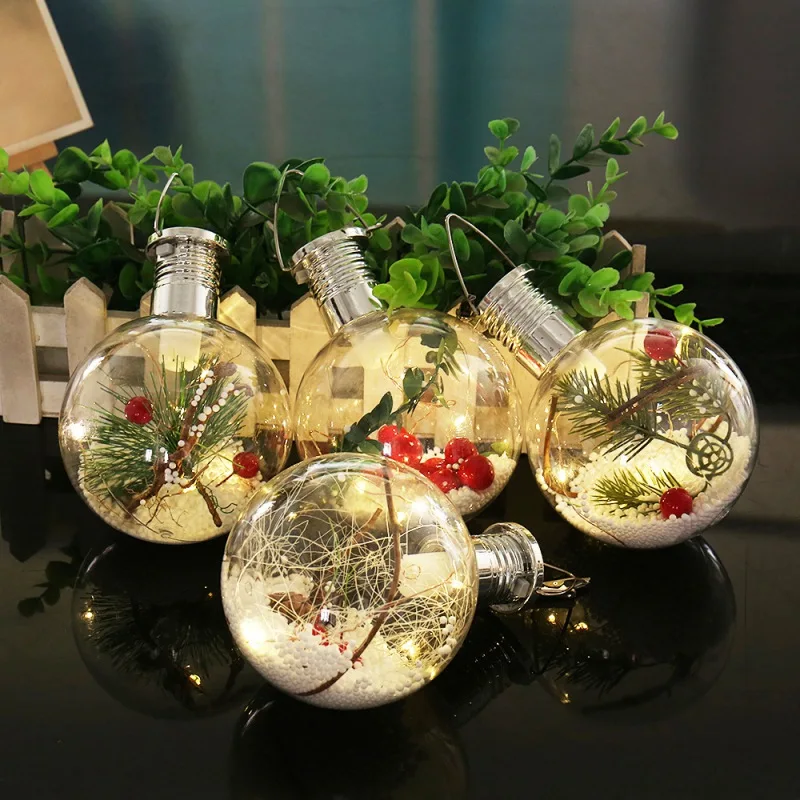 

Solar Ball Copper Wire Lights Christmas Tree Hanging Lights Crystal Ball Solar Lamp Power LED String Fairy Pendant Home Bar Deco