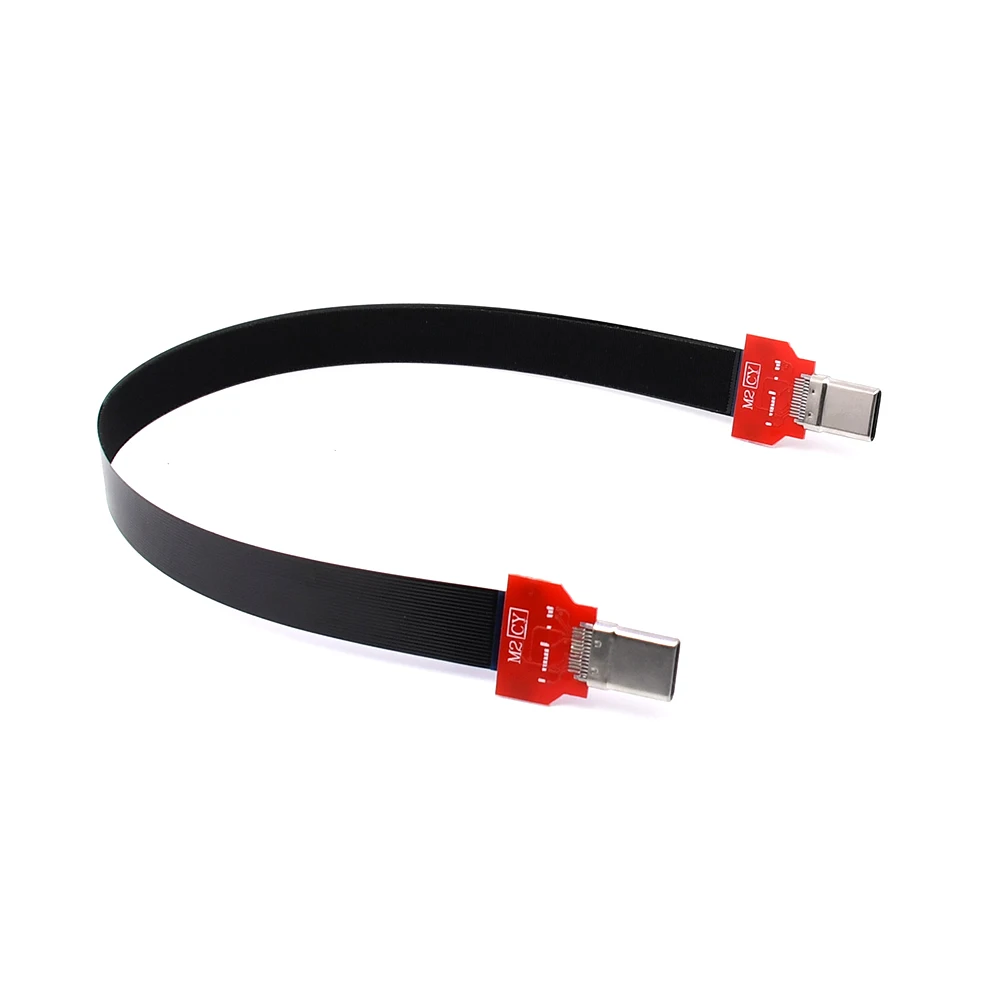 

20cm FPC Flat USB C cable USB 3.1 GEN 2 Type-C USB-C Male to Male Data Cable 10Gbps video for Macbook & Laptop & Phone & Drive