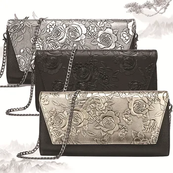 

Retro leather handbags for fall / winter 2020, new hand-held one-shoulder diagonal bags, Chinese style leather handbags