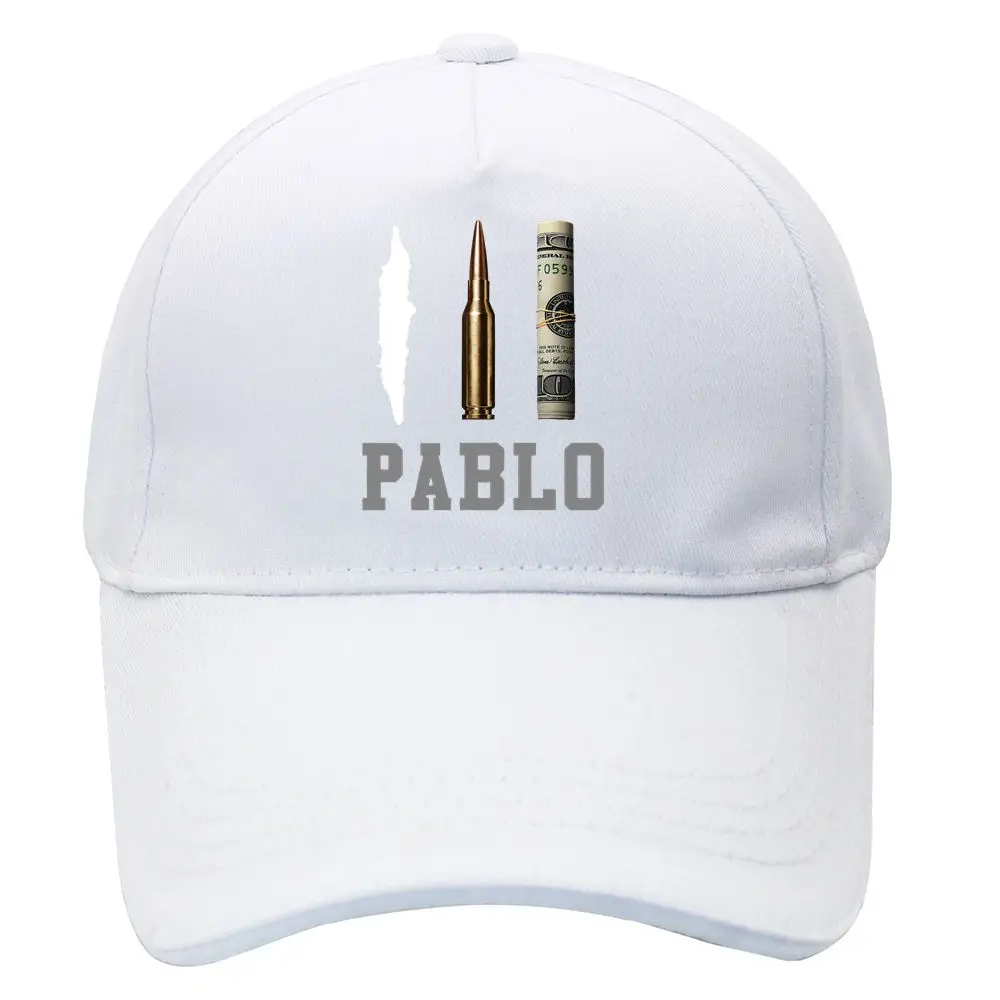 Кепка бейсбольная кепка бейсболка шапка Narcos Pabloes Escobar кепка хип хоп Кепка с регулировкой размера головные уборы для мужчин и женщин шляпа - Цвет: Белый