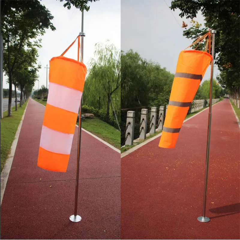 80/100/150cm Windsock Weathervane Scratchproof Windproof fluorescent Reflective windsock weather bag wind vane wind wind direct