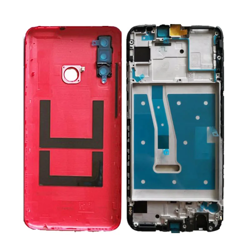 1 шт./лот Новинка для huawei наслаждаться 9S POT-AL00a TL00a корпус батареи дверь Экран Передняя средняя рама Панель сменная рамка - Цвет: Red back cover frame