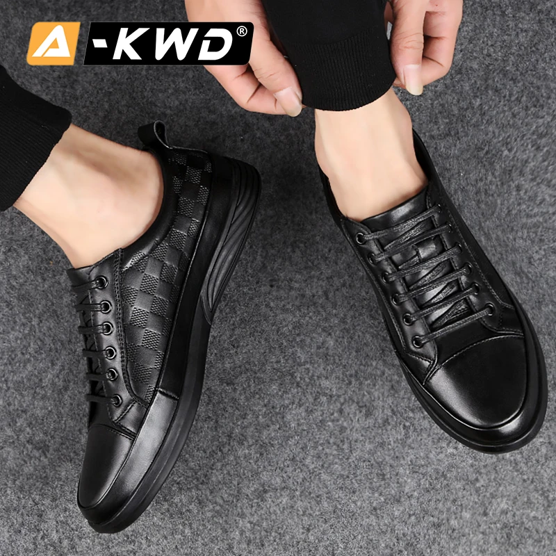 Осенняя мужская кожаная обувь; модная обувь; коллекция года; Mannen Schoenen; черные мужские кроссовки; дышащие мужские туфли; люксовый бренд