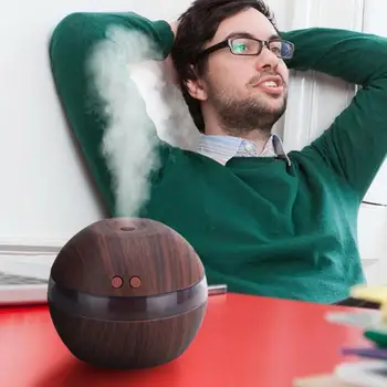 

Useful Air Freshener for Office Home Mini Humidifier Aroma Essential Oil Diffuser Air Purifier Wooden USB Ultrasonic Mist Maker