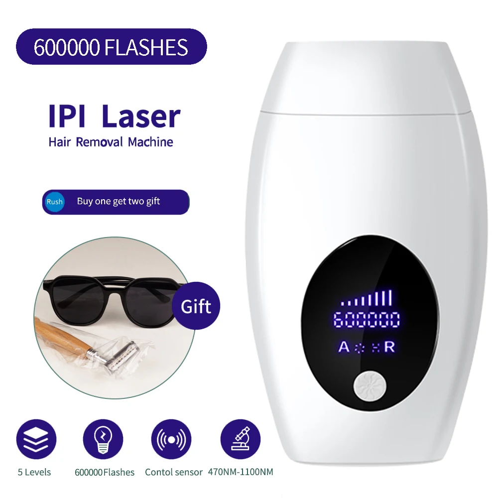 Лазерный эпилятор для удаления волос IPL Удаление постоянного 500000 Flash Depiladora лица