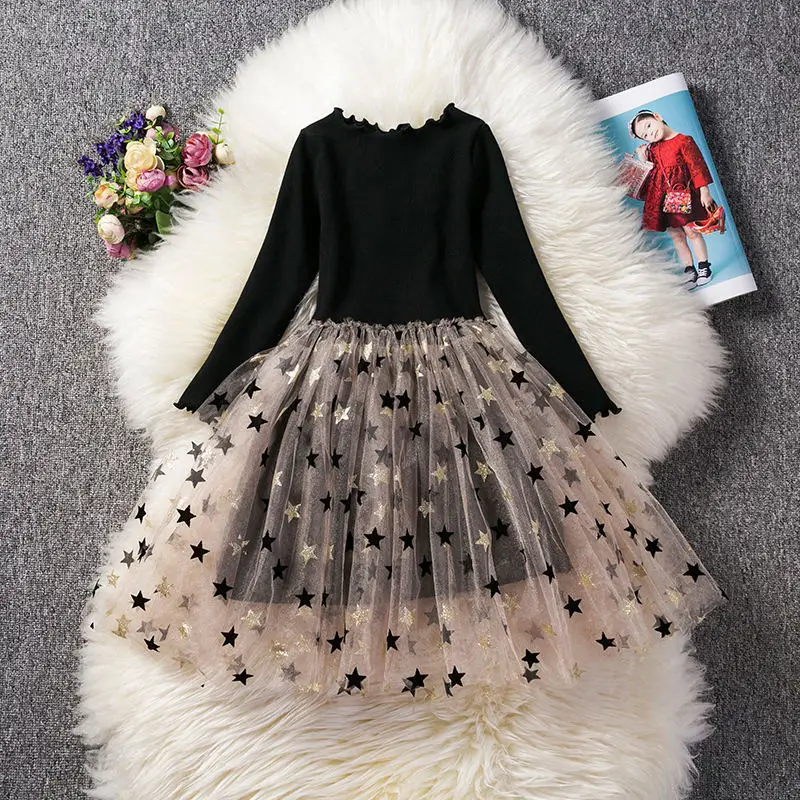 Церемониальное платье для маленьких девочек одежда для малышей Детские платья-пачки для девочек, одежда платье для свадебной вечеринки, vestidos robe Fille - Цвет: Black
