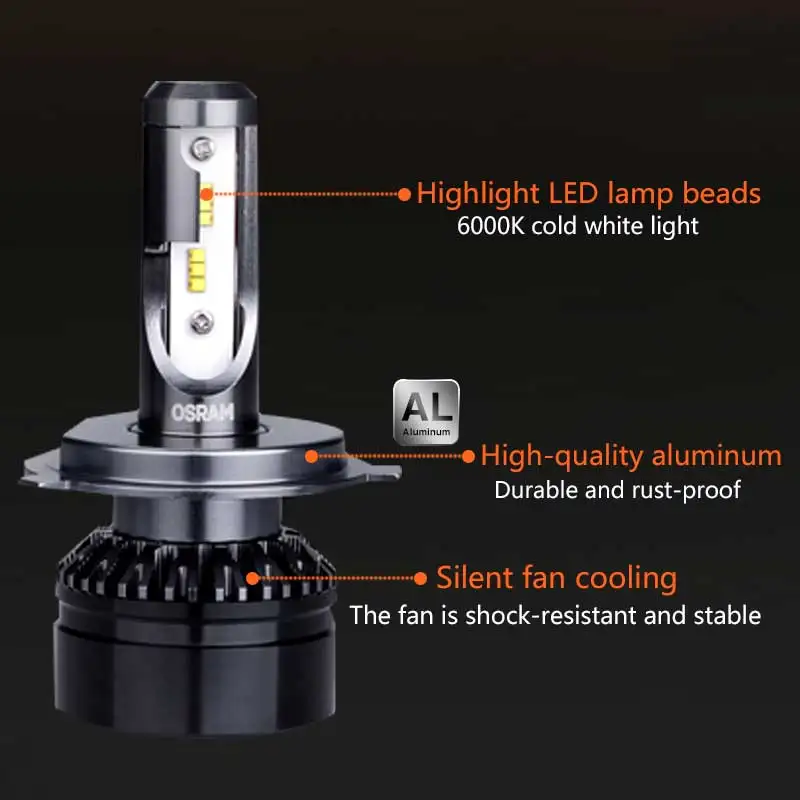 OSRAM светодиодный холодный белый автомобильные передние фары энергосберегающие