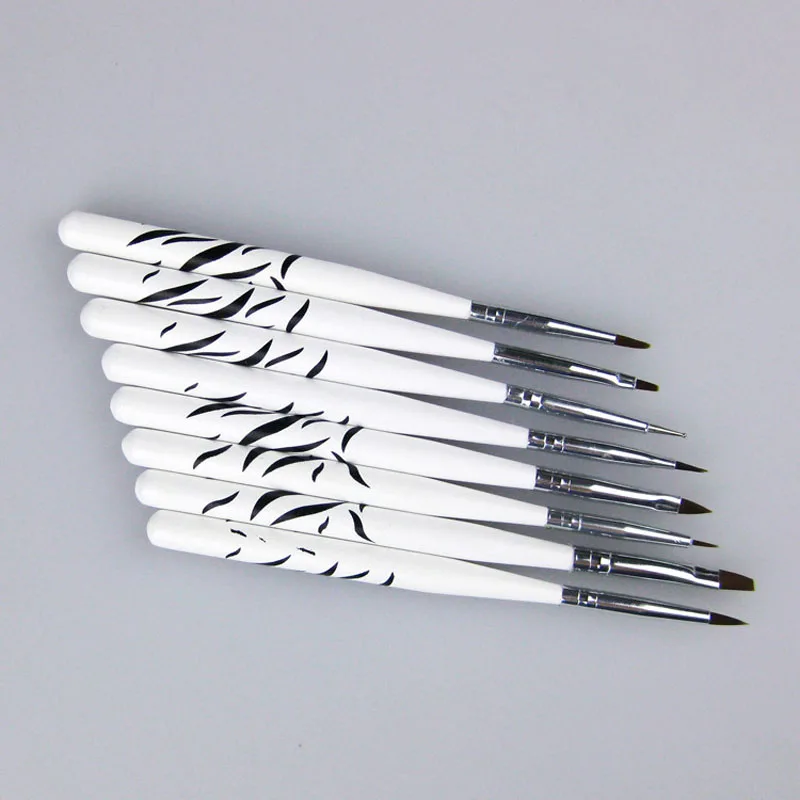 8 шт./компл. новый шаблон пластиковая ручка Нейл арт Кисть французский полосы