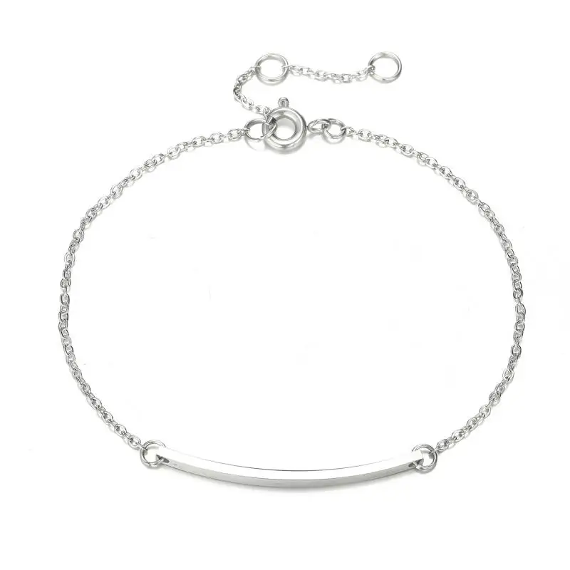 Silver Изысканные серебряные браслеты-цепочки из нержавеющей стали 316L для женщин, высокое качество, розовое золото, серебряные браслеты, ювелирные изделия, Прямая поставка - Окраска металла: Silver