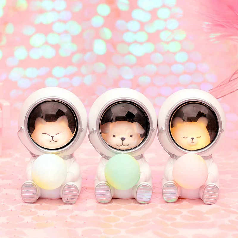Hinnixy Animal Resin Night Light TV Cat Unicorn Table Lamp Baby Birthday Gift Girls Children Bedroom Decor Luminaria Ornaments