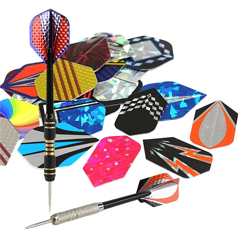 

15-30 PCS Beautiful reflective laser dart wing set A B C Darts Flights high quality durable PVC Nice dart flights set