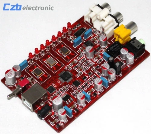 XMOS+ PCM5102+ TDA1308 USB Плата декодера стандарта USB DAC 384 кГц/32bit-R179 Прямая