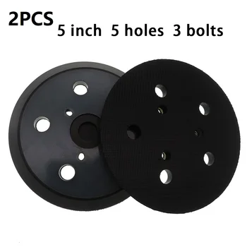 

2pcs 5 Inch 5 Hole Sander Pad Hook & Loop For Porter Cable 332 333 334 Polishing Machine Orbit Palm Sander HD Uniform Hooks