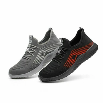 

2019 Breathable Steel Toe Cap Work Safety Shoes Outdoor Men Anti-slip Deodorant Steel Puncture Proof Construction