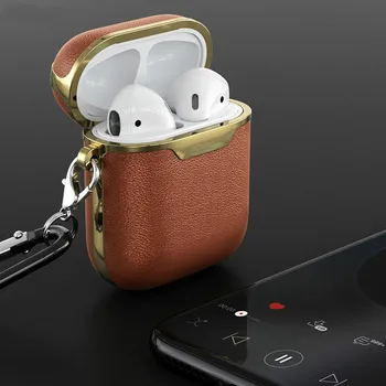 

Leather Case for Airpods Wireless Earphone Cover Cases for Air Pods Box Case Protective Skin Cover for Apple Airpods Case
