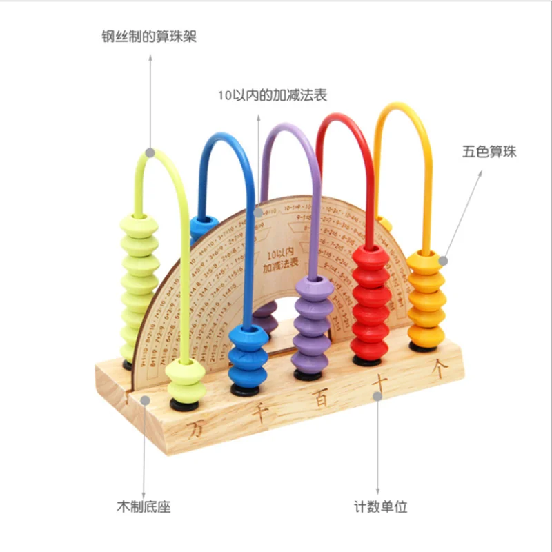 Красочные сложения вычитание расчет стойки Abacus математические игрушки для детей раннего обучения образования Деревянные Математические Игрушки
