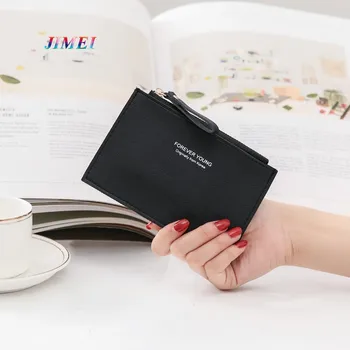 

2020 new wallet female short thin simple wallet female zipper zero purse female card bag
