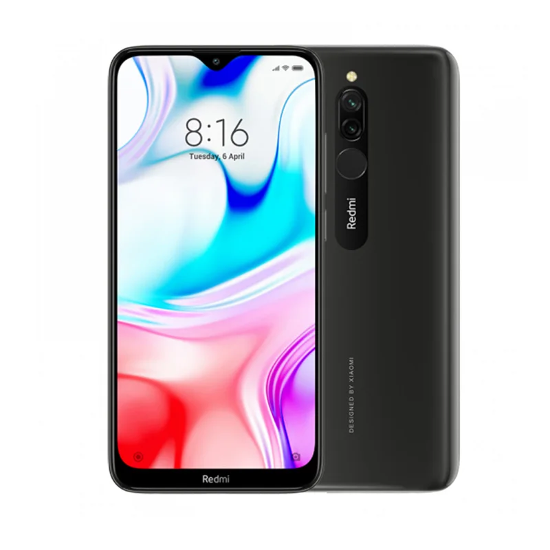 Black Xiaomi Redmi 8 с глобальной версией, 3 ГБ, 32 ГБ, Восьмиядерный процессор Snapdragon 439, двойная камера 12 МП, мобильный телефон с большой батареей емкостью 5000 мАч, OTA - Цвет: Black