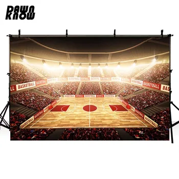 

DAWNKNOW Basketball Court Vinyl Photography Background For Baby Lights Photo Shoot Backdrop For Wedding Photo Studio lv312