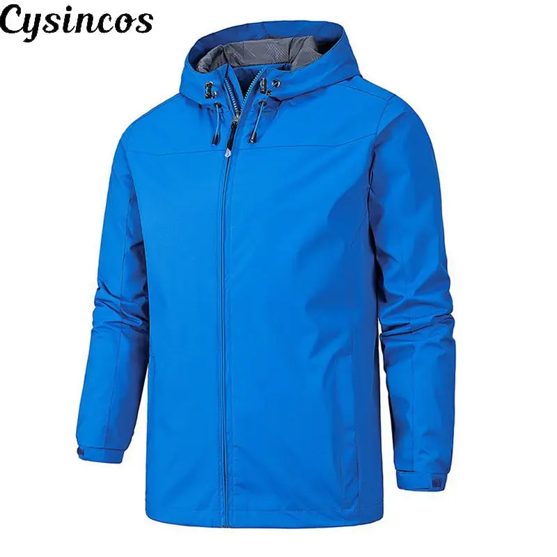 CYSINCOS, походные куртки для кемпинга, мужская спортивная одежда, водонепроницаемая одежда, легкая для туризма, для улицы, для походов, спортивная куртка с капюшоном