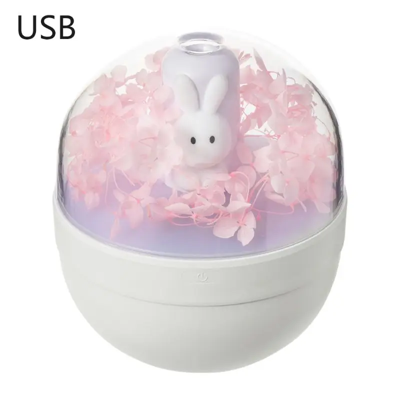 Увлажнитель воздуха в форме сладкого кролика с usb зарядкой, маленький бесшумный Настольный увлажнитель воздуха для милых домашних животных, подарок A6HB