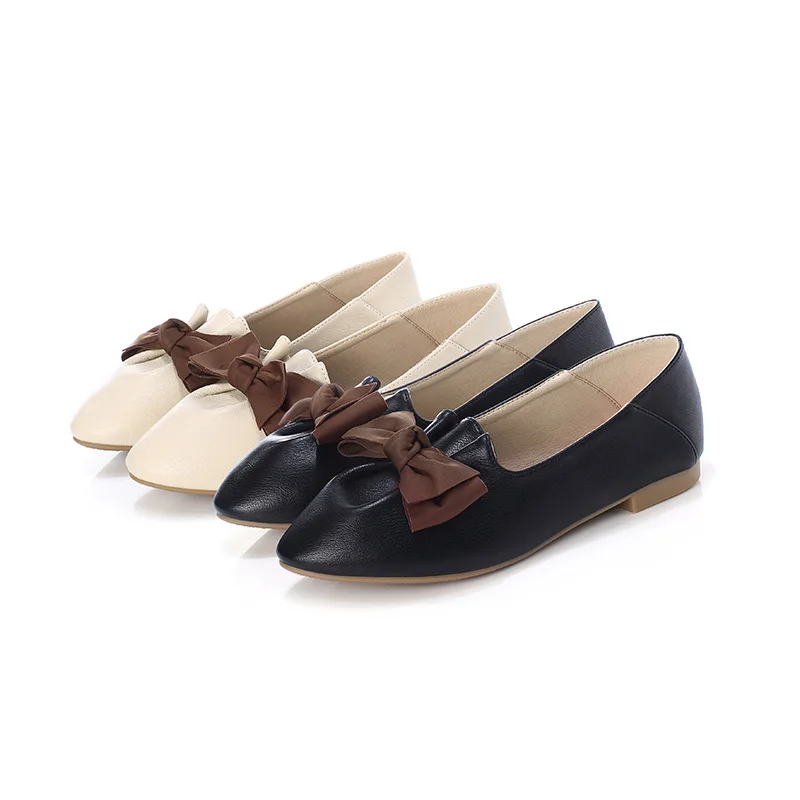 

U5815 Korean Square Square Head Big Butterfly Knot Single Shoe Woman